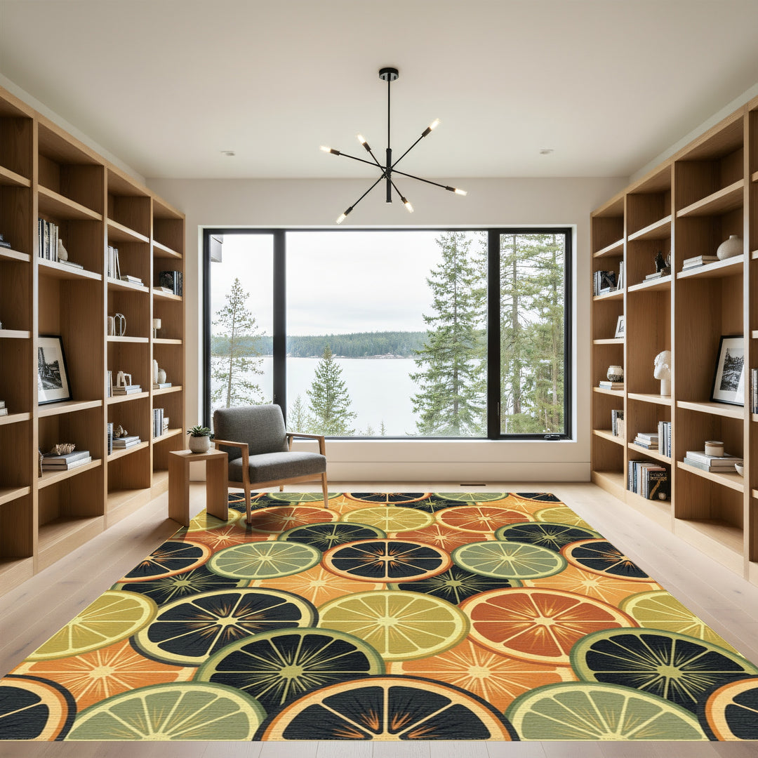 Retro Citrus Slice Medley Rug