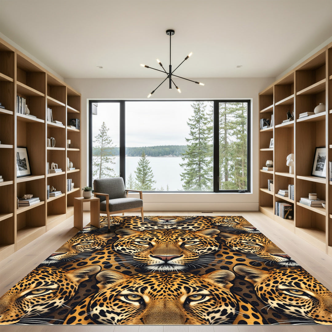 Exotic Leopard Spots Wildlife Rug