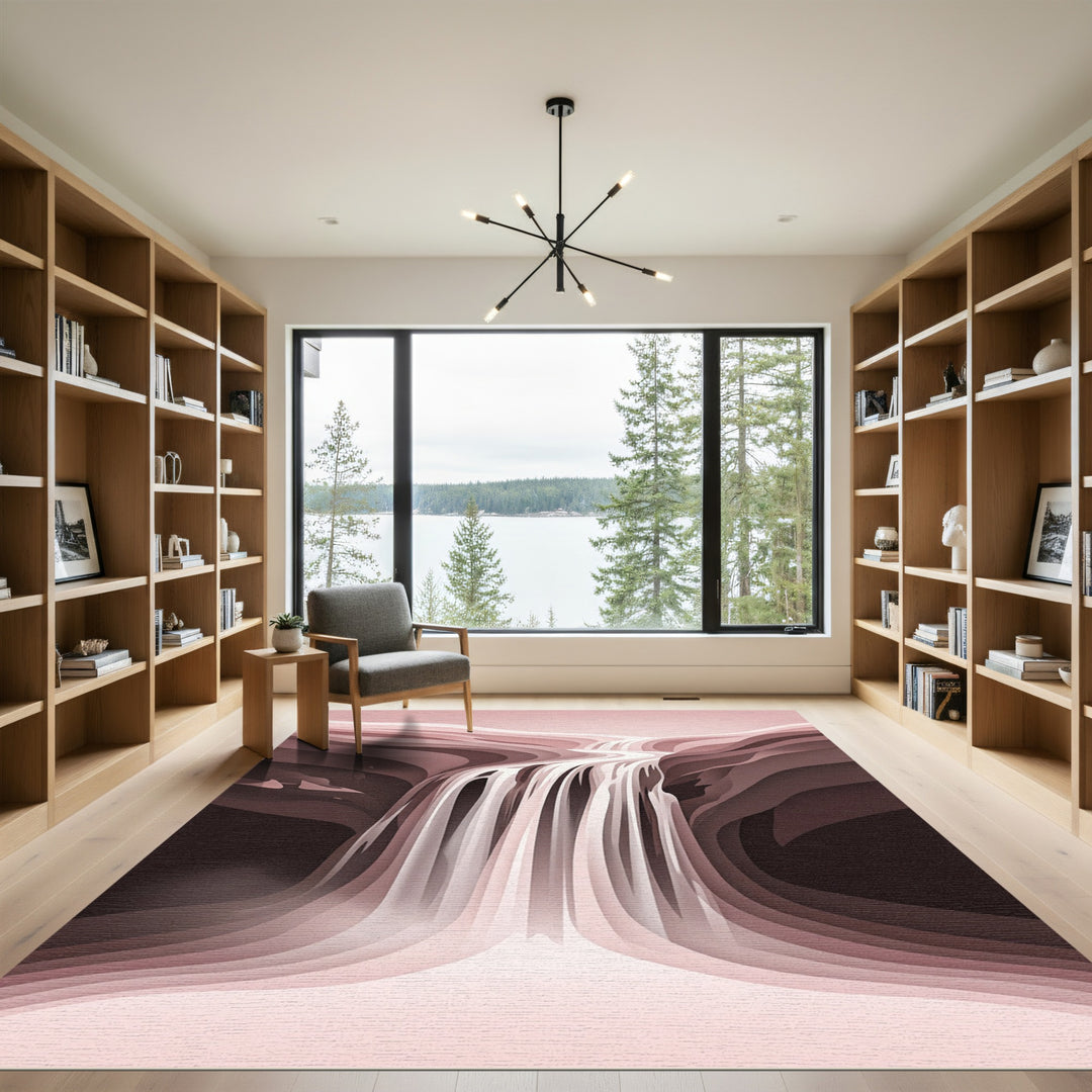 Mauve Waterfall Layers Rug