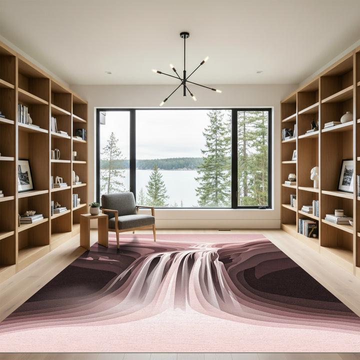 Mauve Waterfall Layers Rug