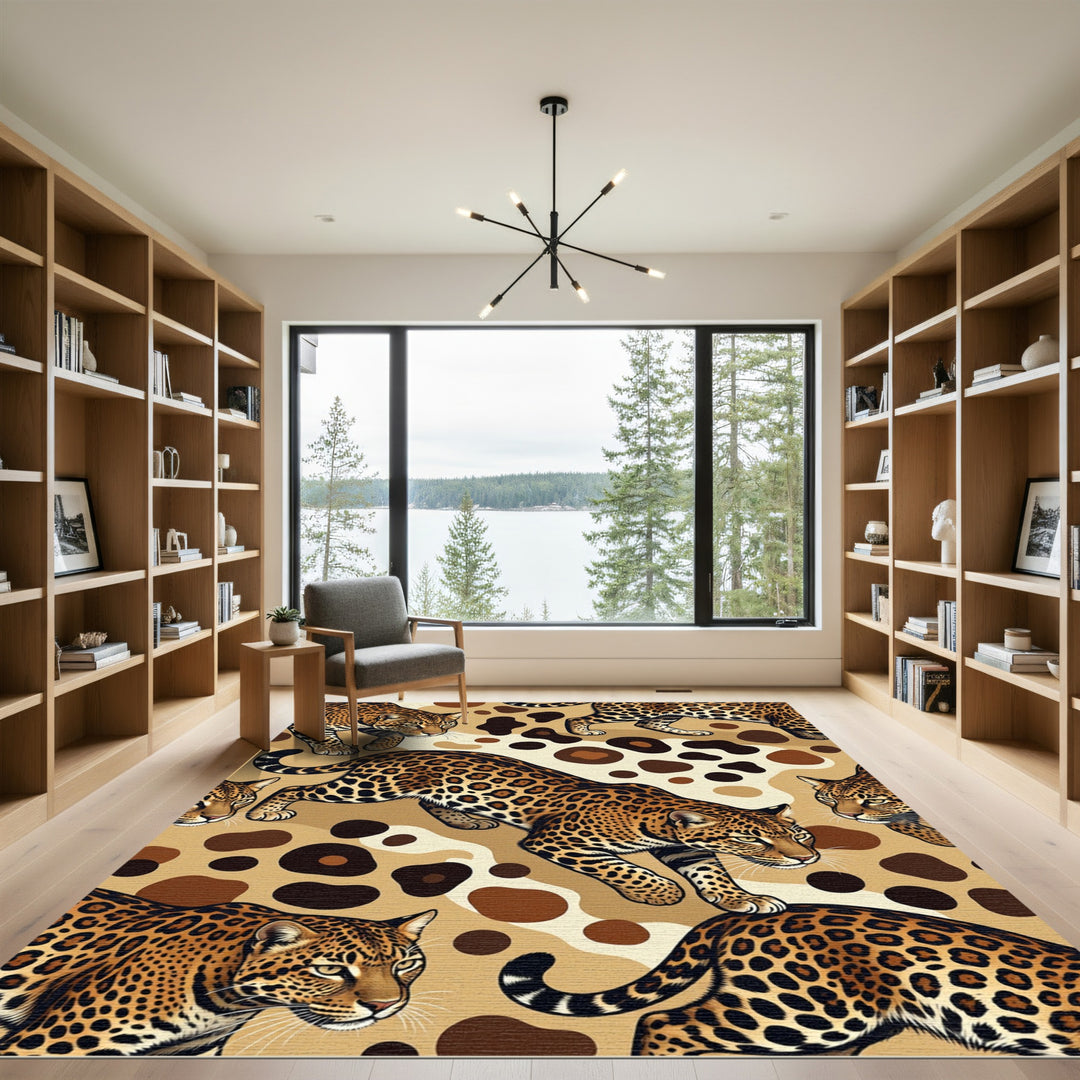 Leopard Spots Camouflage Jungle Rug