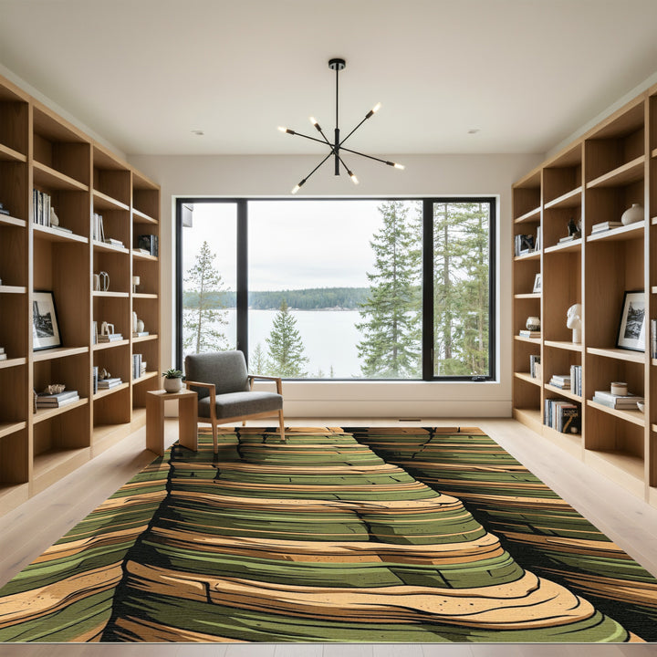 Layered Canyon Earth Tones Rug