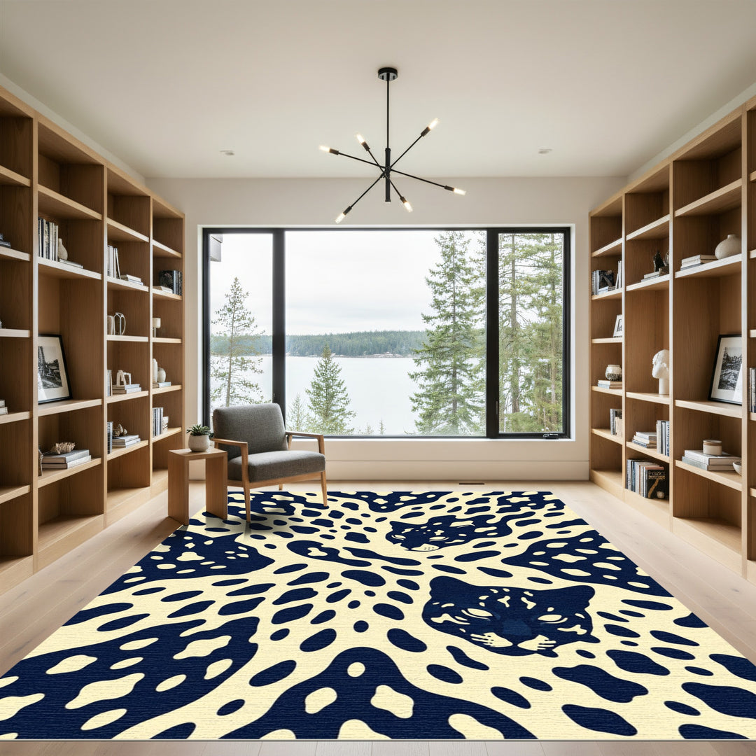 Spotted Leopard Abstract Art Rug
