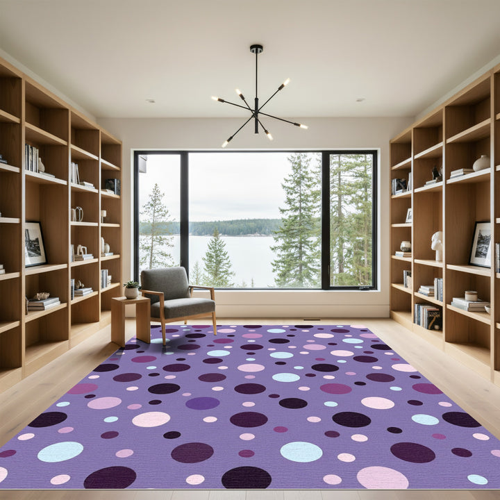 Polka Dot Lavender Circles Rug