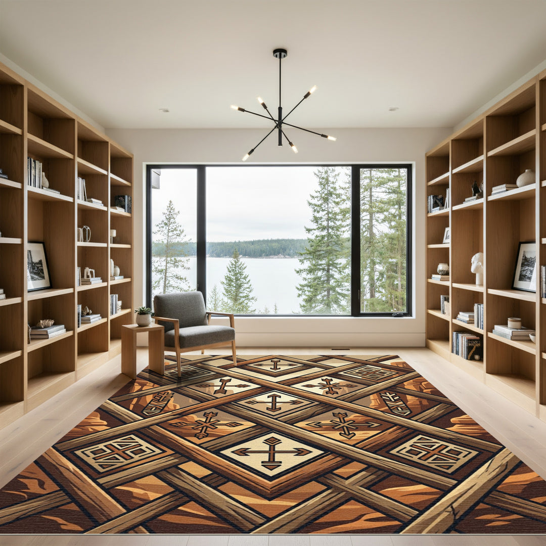 Southwest Rustic Arrow Crossing Rug