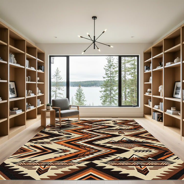 Rustic Feather Mountain Arrows Rug