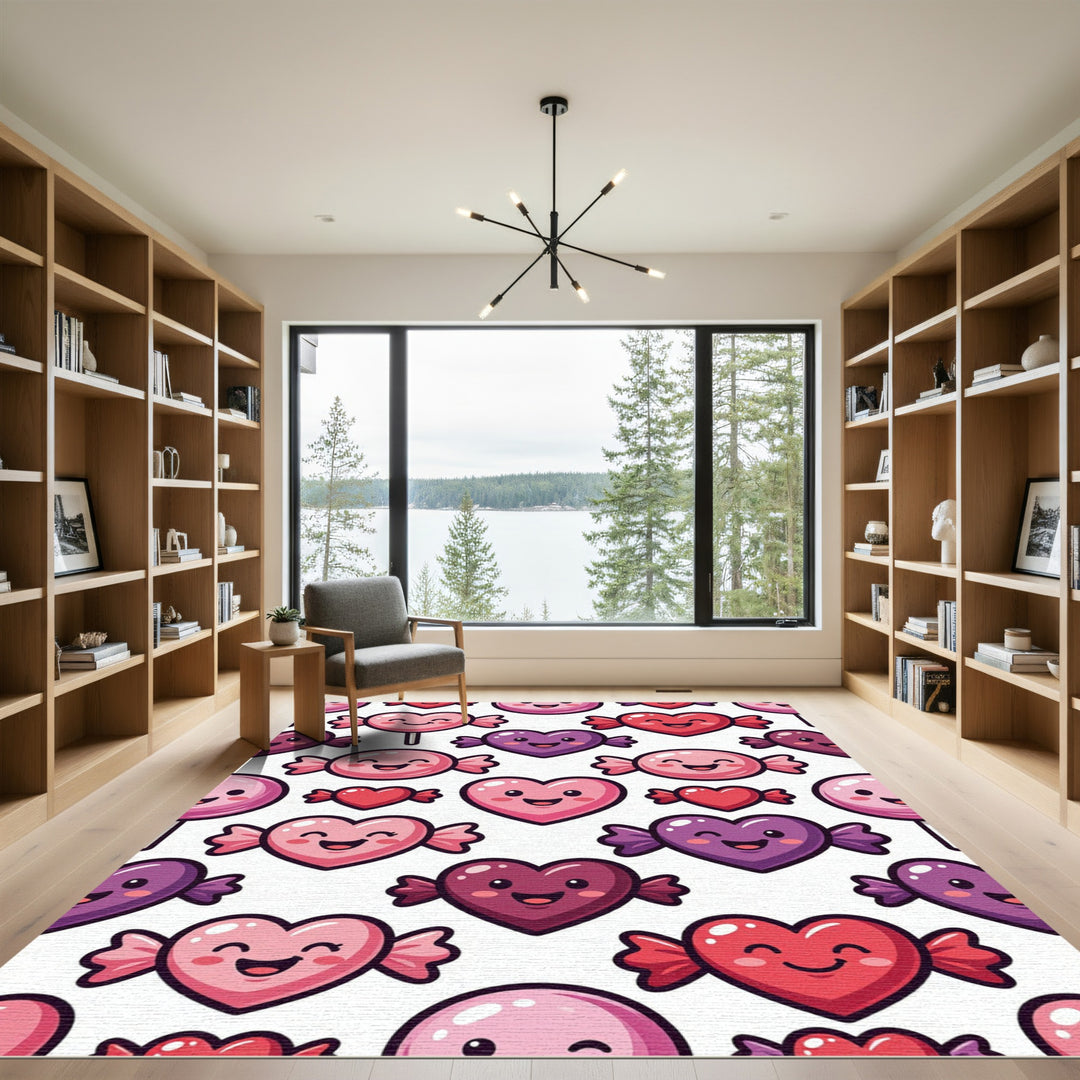 Sweet Hearts Candy Composition Rug