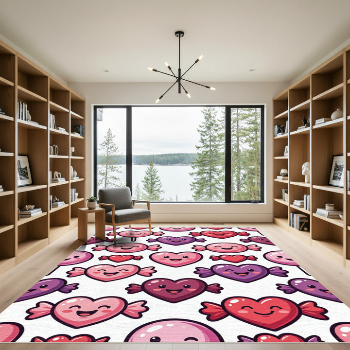 Sweet Hearts Candy Composition Rug