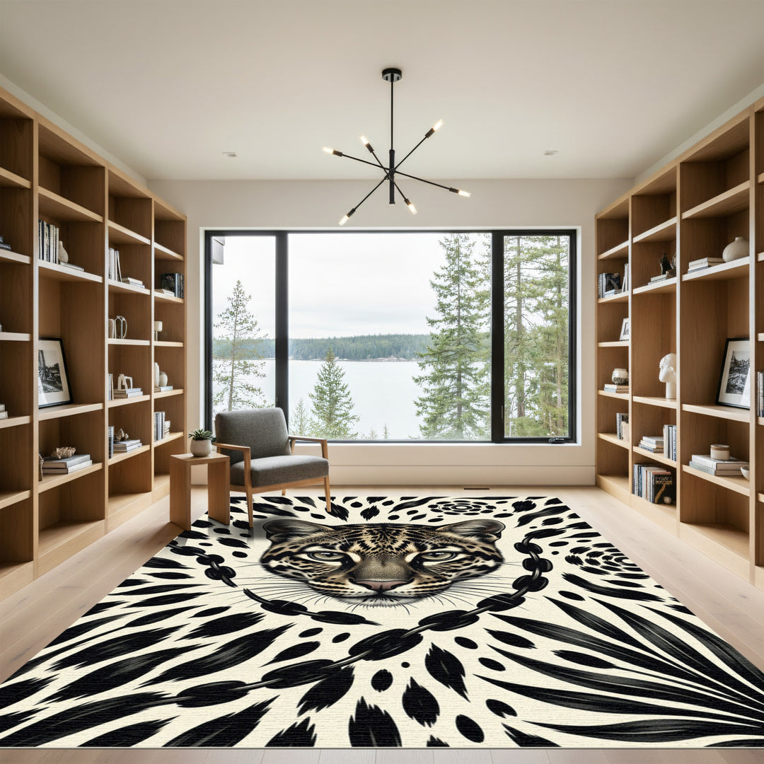 Bold Leopard Chain Jungle Rug