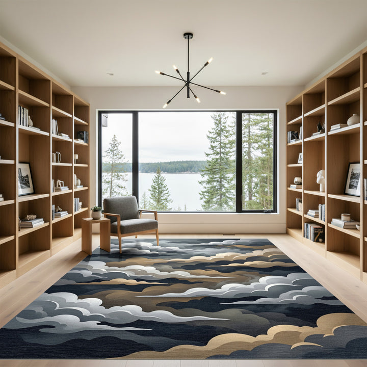 Dramatic Cloudscape Abstract Rug