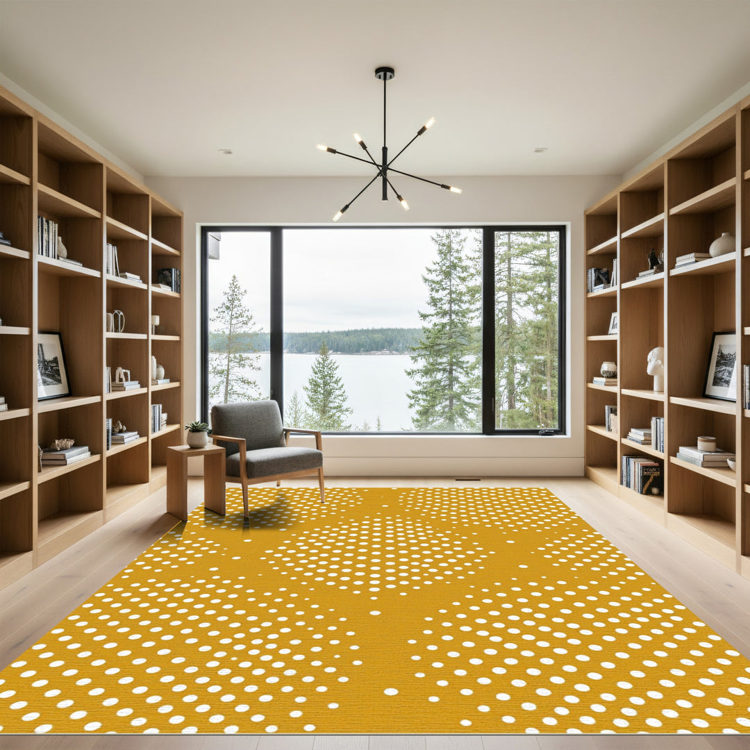 Amber White Dot Halftone Rug