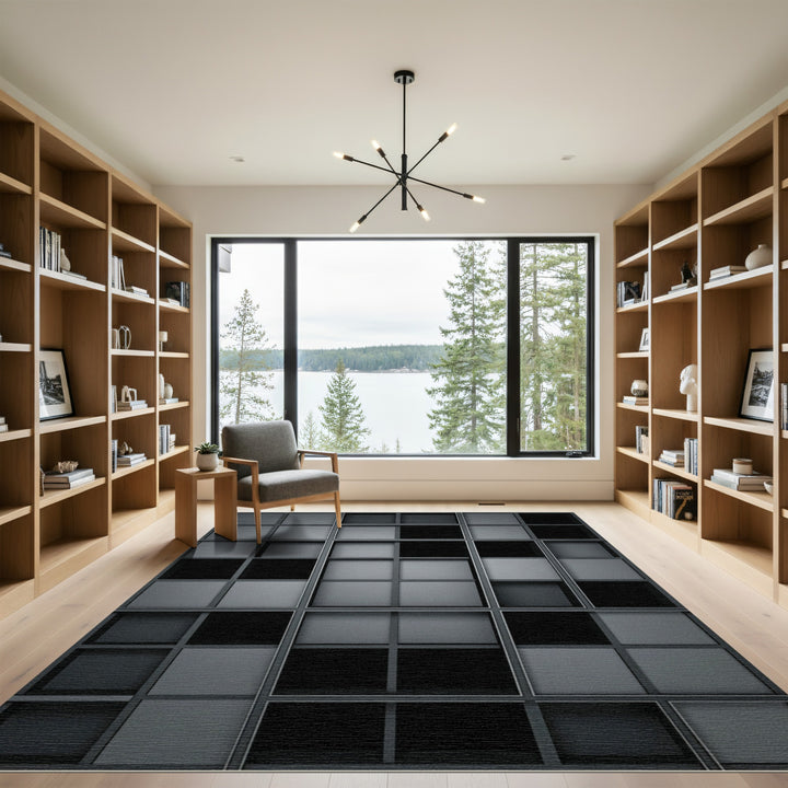 Monochromatic Geometric Grid Rug