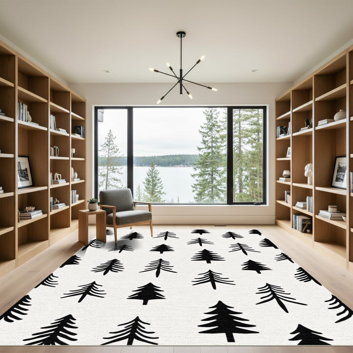 Black Forest Trees Repeating Rug