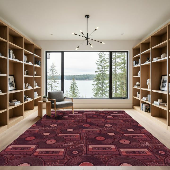 Retro Vinyl Cassette Soundwave Medley Rug