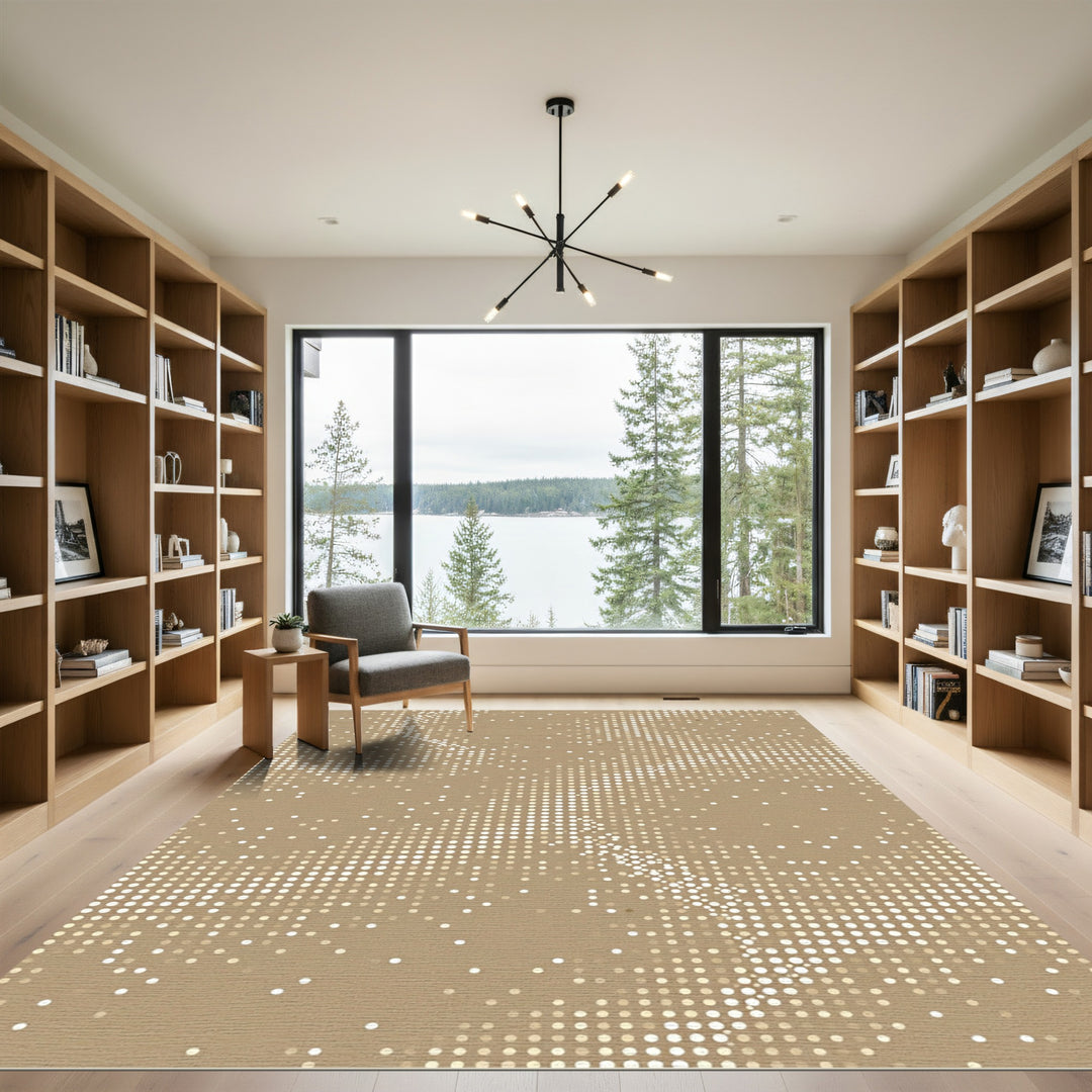 Abstract Sand Speckle Pixelated Rug