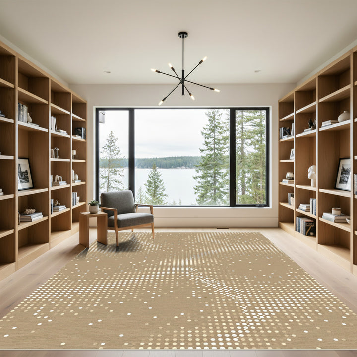 Abstract Sand Speckle Pixelated Rug