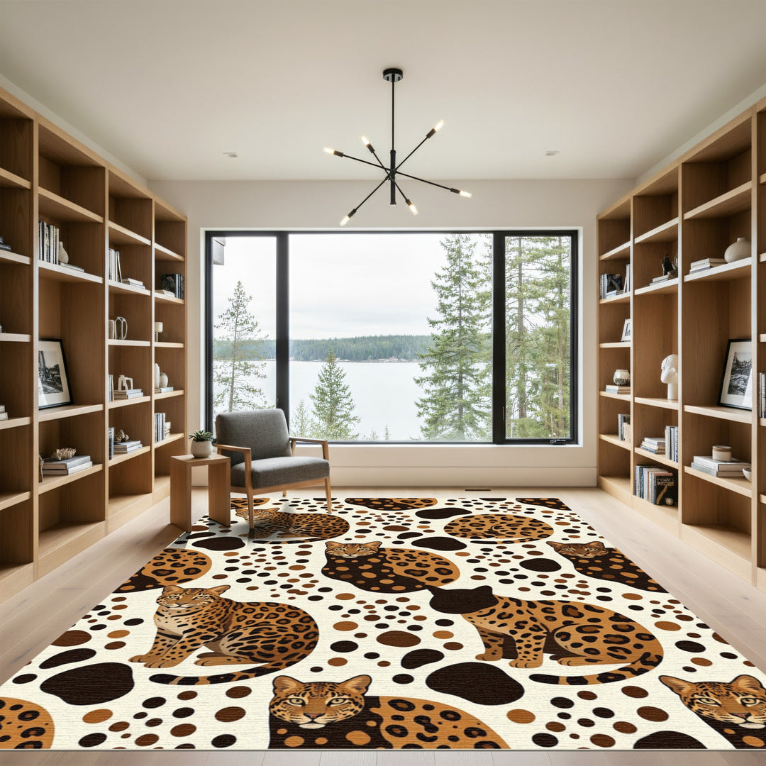 Leopard Spots and Spots Feline Friends Rug