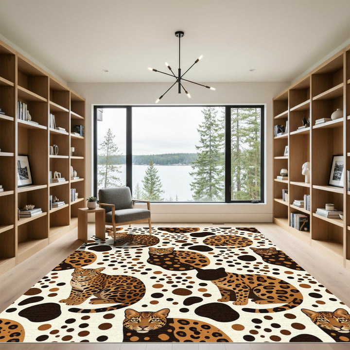 Leopard Spots and Spots Feline Friends Rug