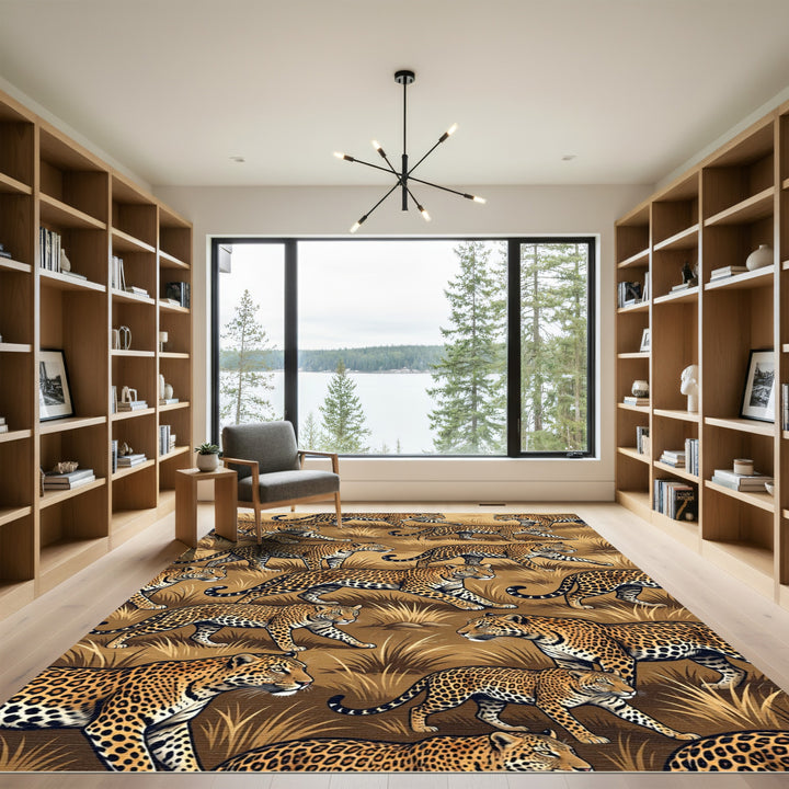Artistic Leopard Woodland Meadow Rug