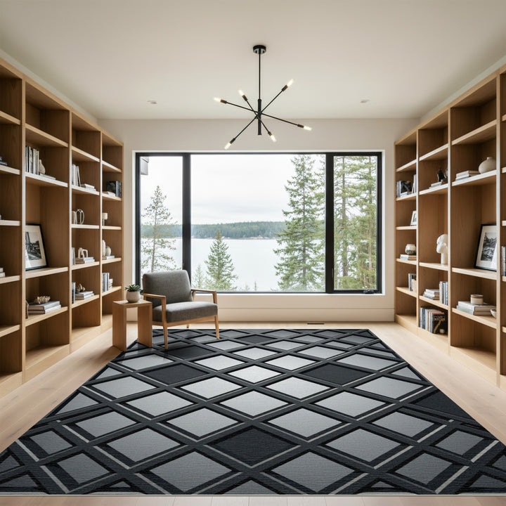 Diamond Lattice Grate Rug