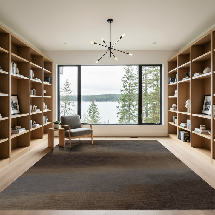 Earthy Brown Camouflage Abstract Rug