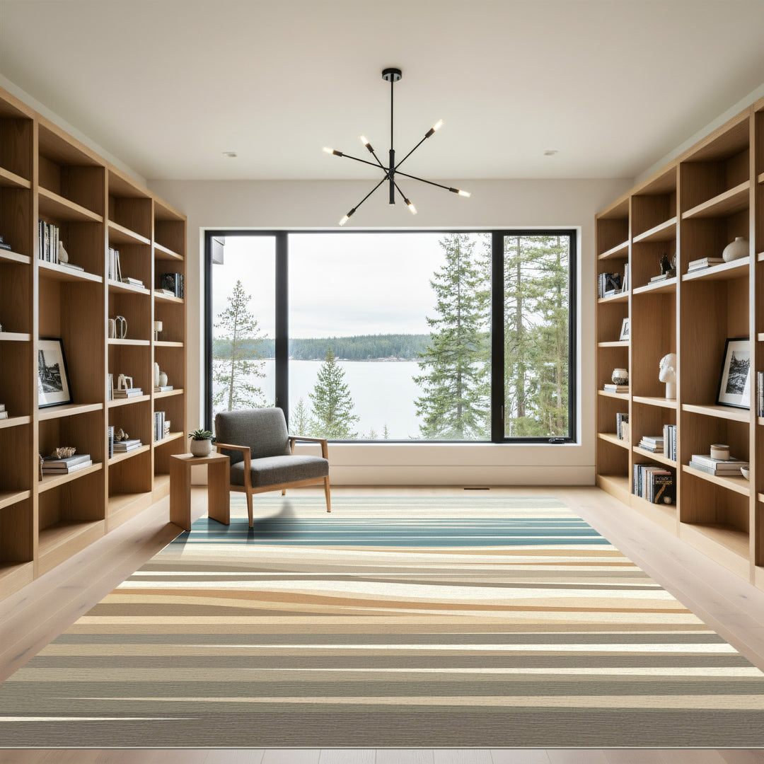 Abstract Sand Dune Ocean Rug