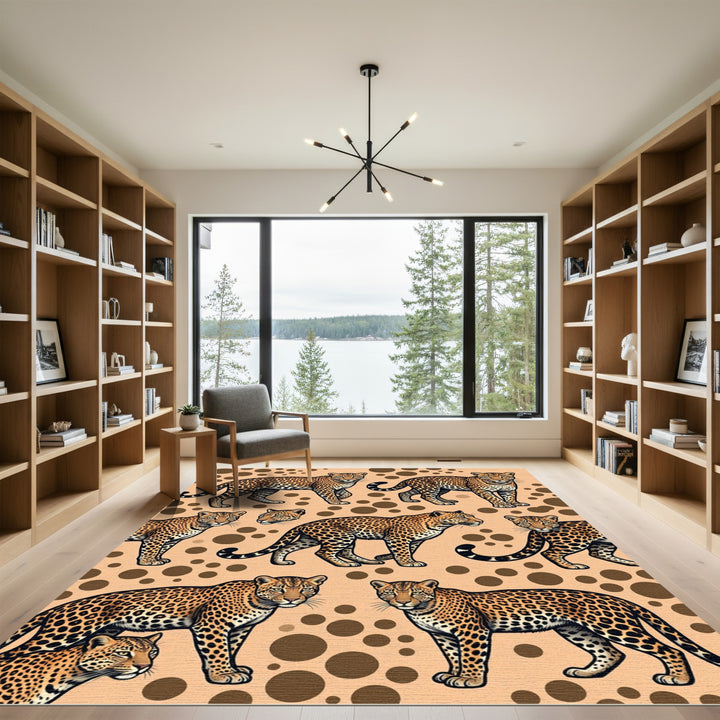 Leopard Animal Spots Composition Rug