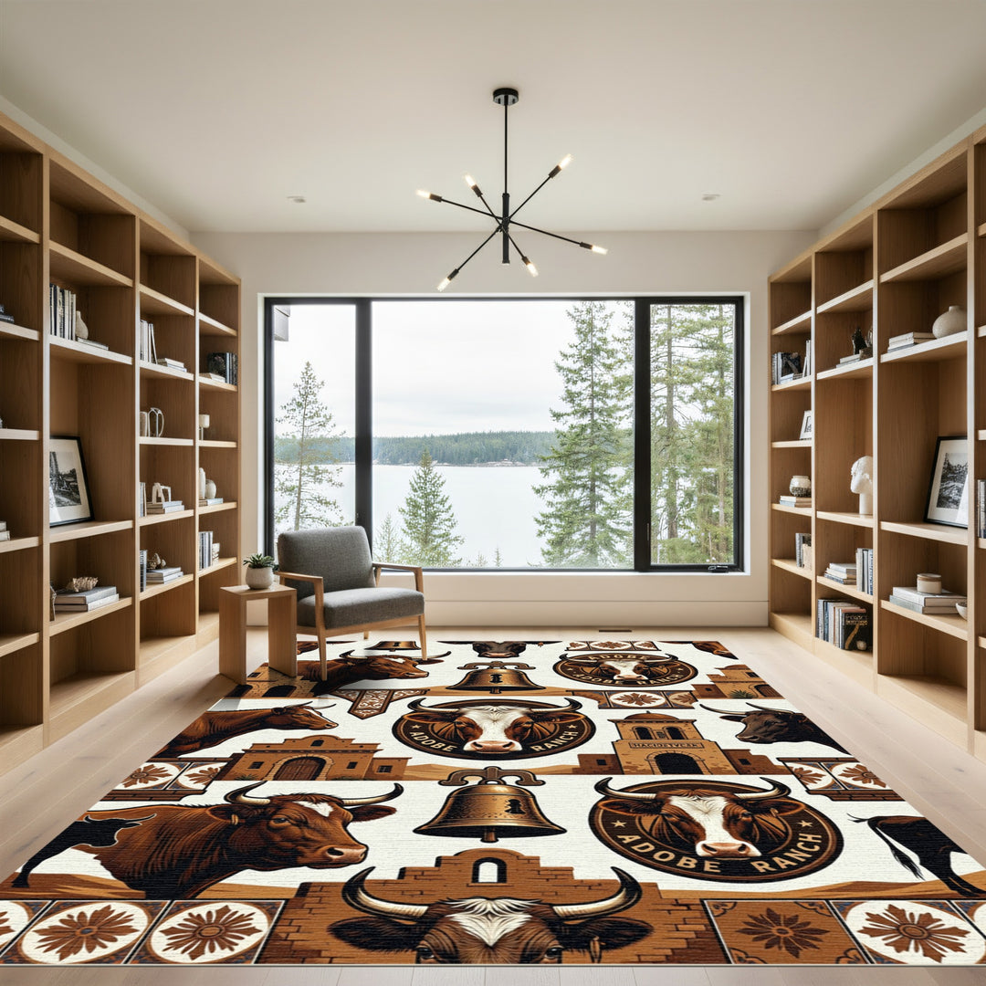 Adobe Ranch Cow Bell Charm Rug