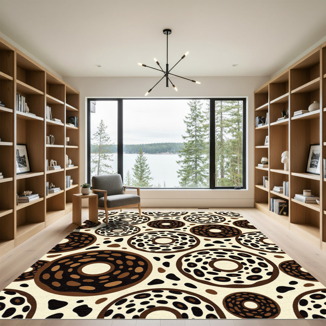 Chocolate Donut Pattern Rug