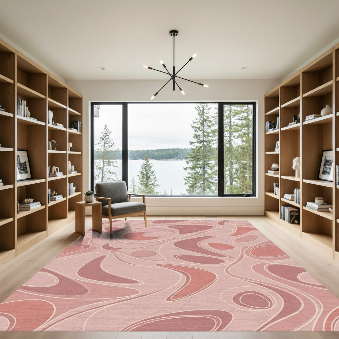 Blush Pink Organic Flow Rug