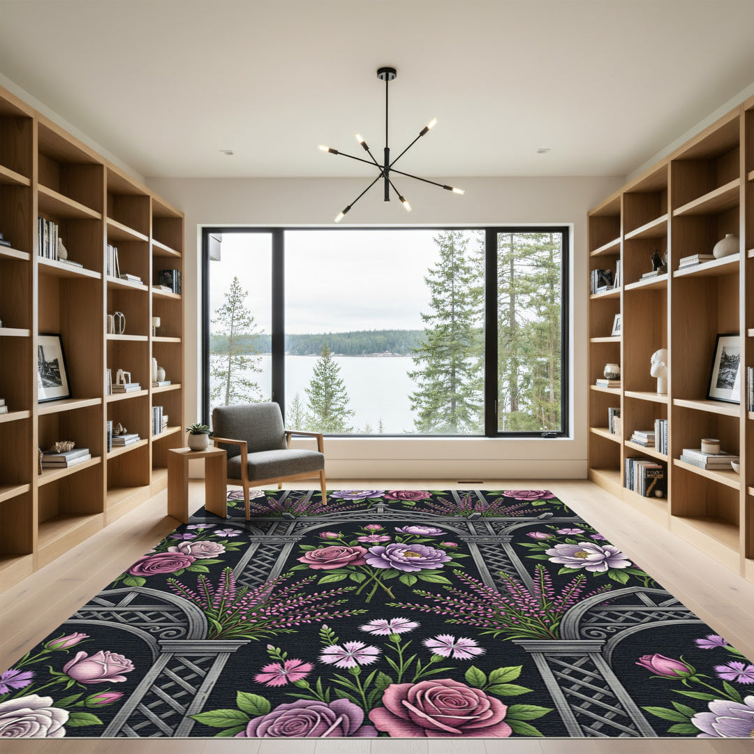 Victorian Rose Garden Archway Rug