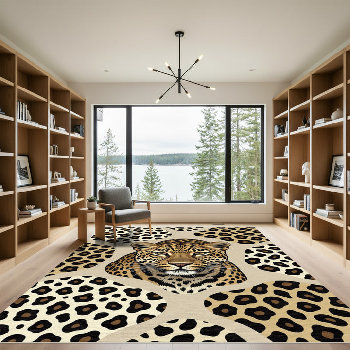 Leopard Face With Spots Rug
