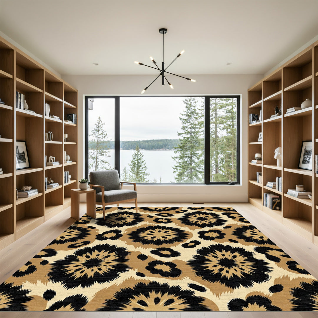 Wild Animal Spots and Sunbursts Rug