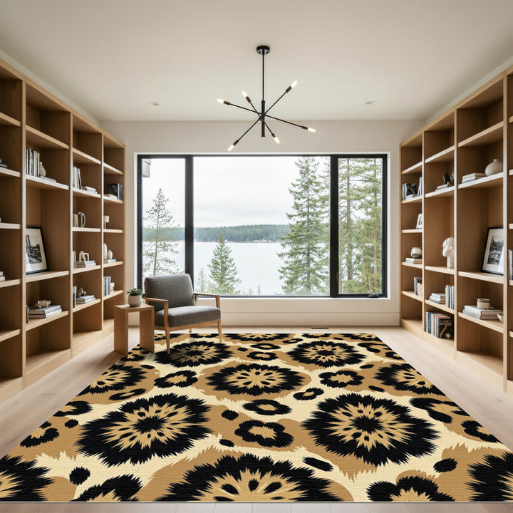 Wild Animal Spots and Sunbursts Rug