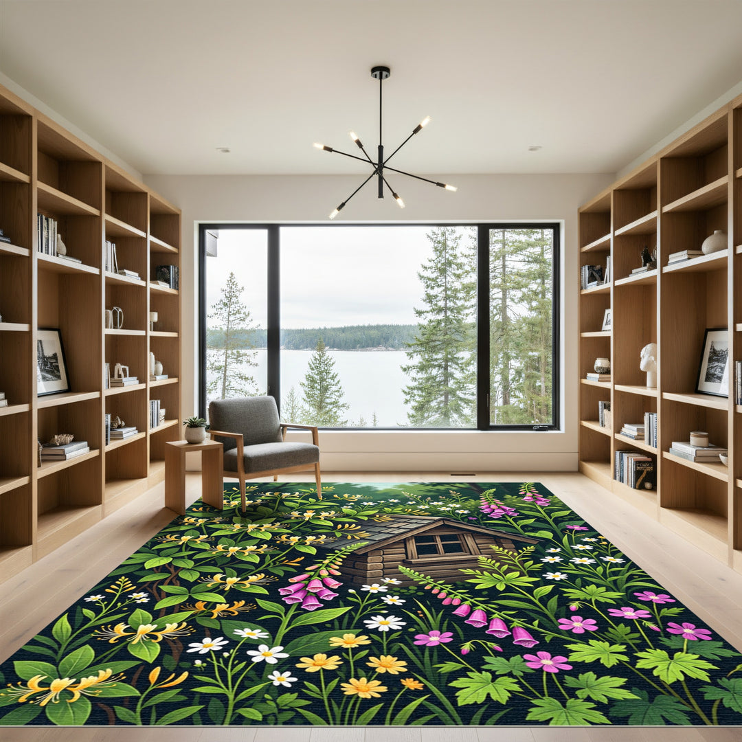Enchanted Cottage Foxglove Garden Rug