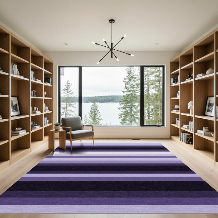Striped Violet Gradient Harmony Rug