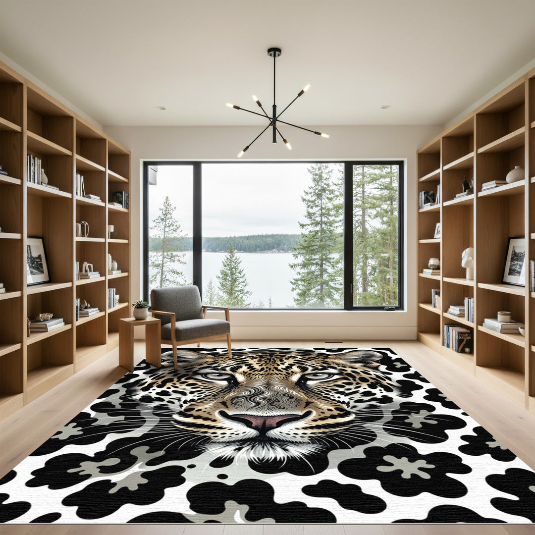 Abstract Leopard Spot Jungle Chic Rug