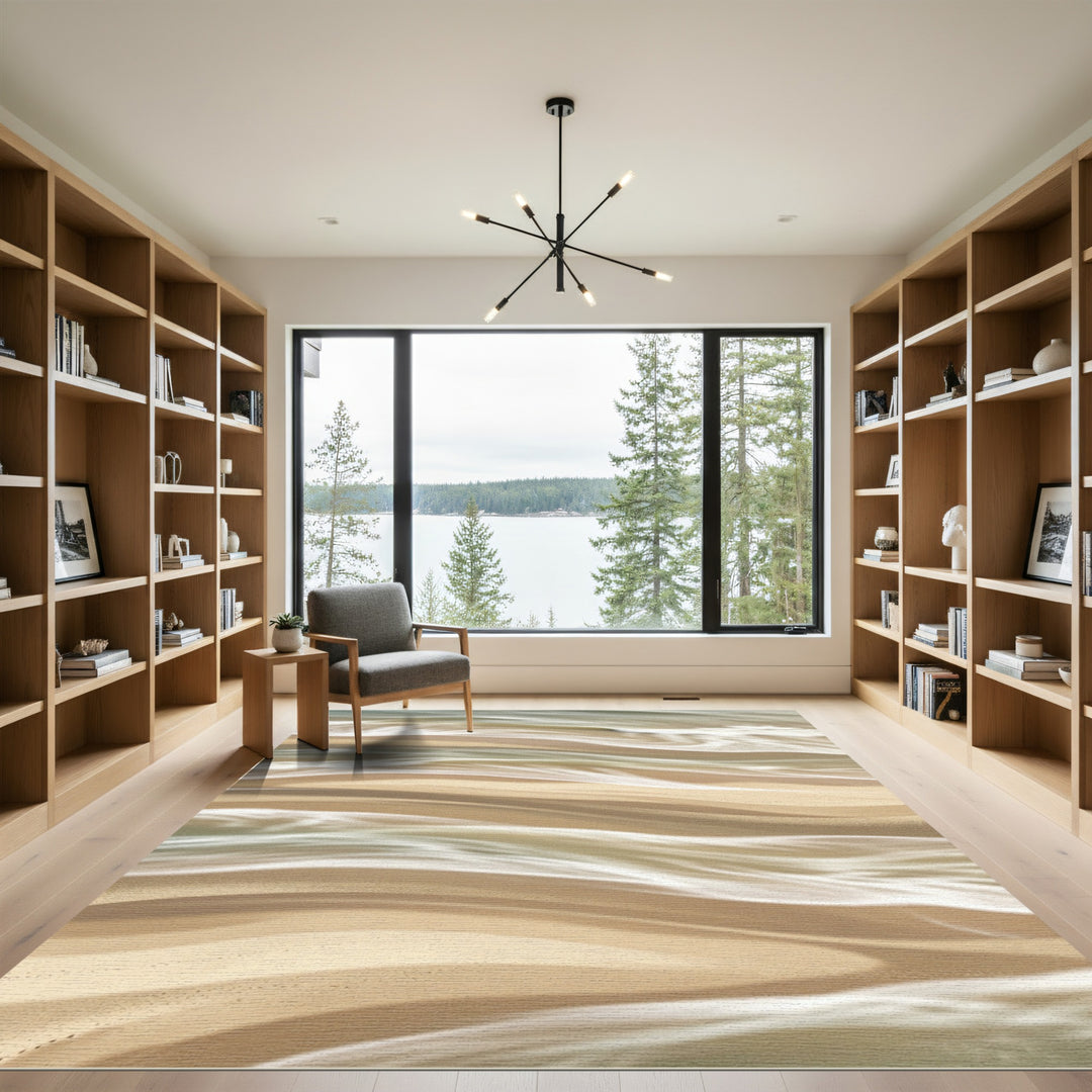 Sandy Beach Swirls Oriental Rug