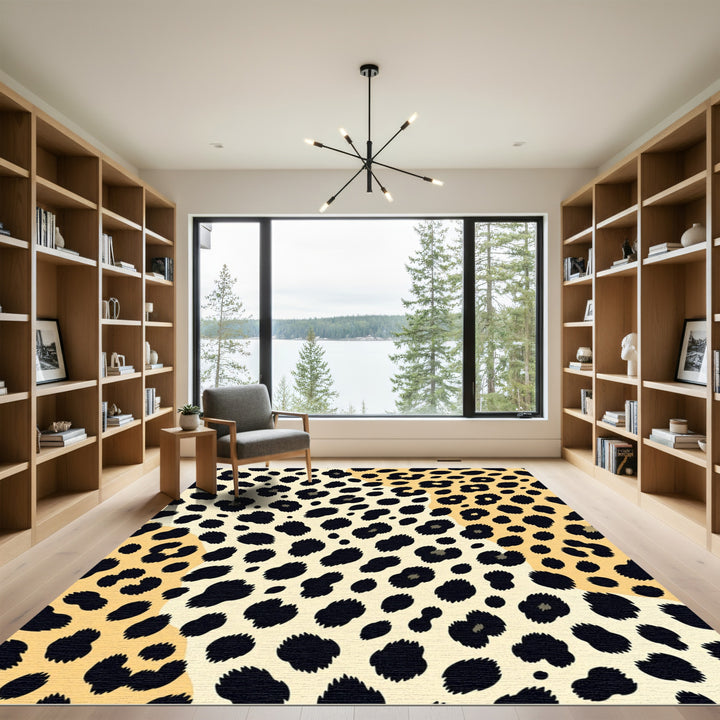 Leopard Spot Cream Yellow Rug