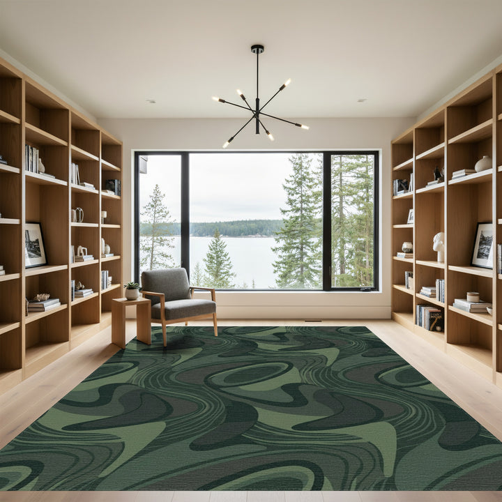 Camouflage Fluid Shapes Rug
