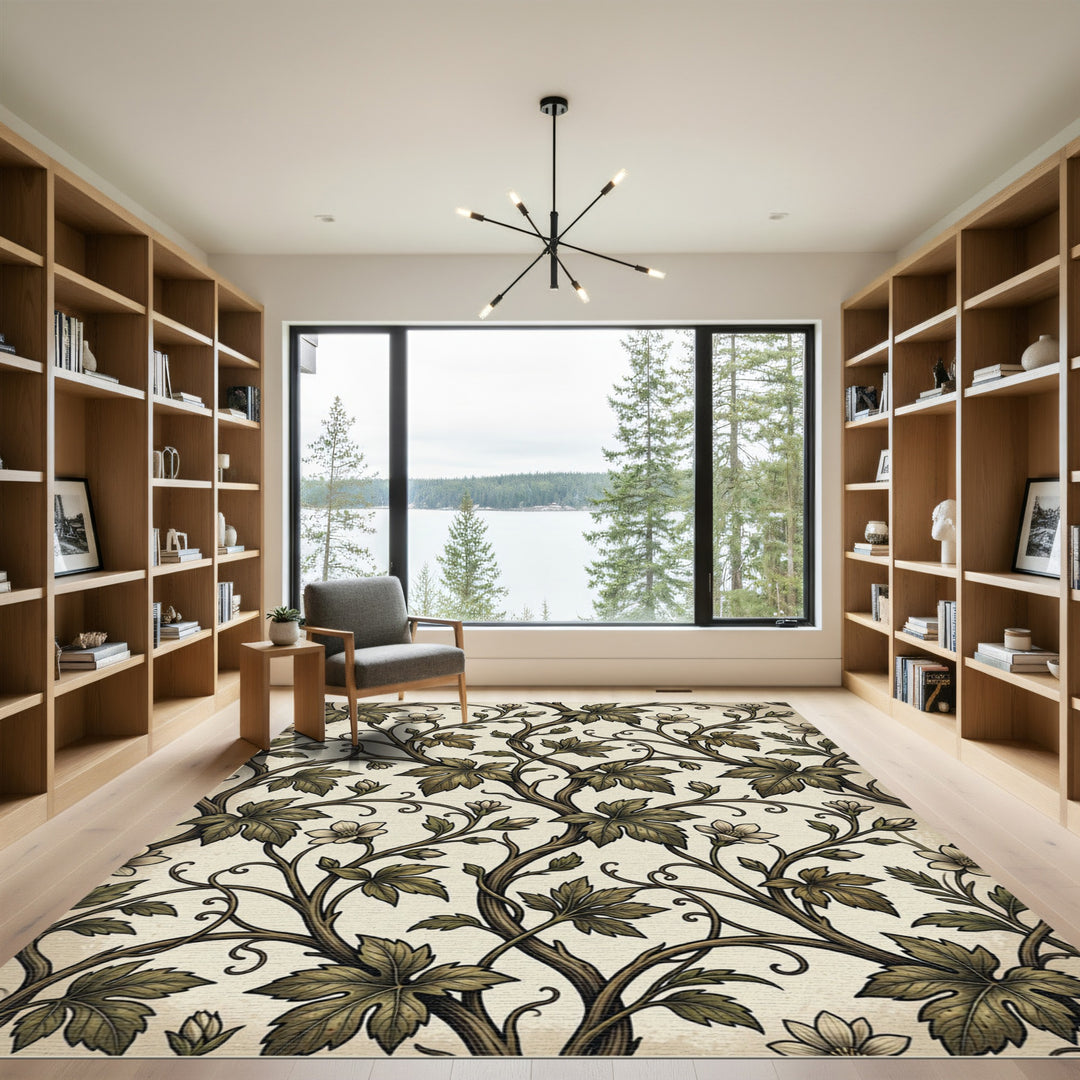Art Nouveau Vine Floral Rug