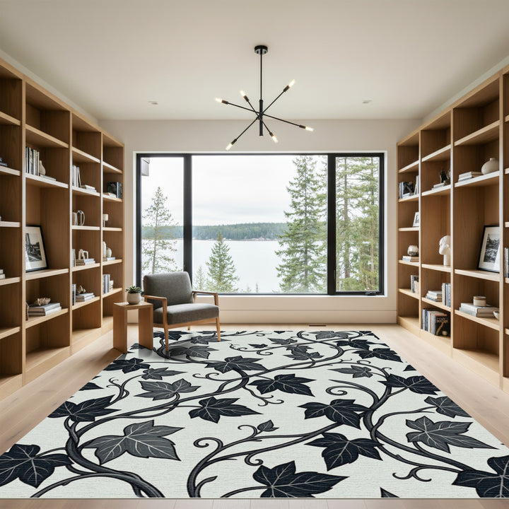 Dark Ivy Vine Foliage Rug