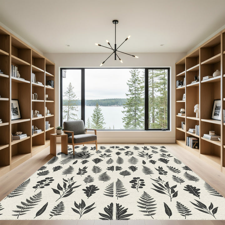 Botanical Fern Oak Leaf Variety Rug