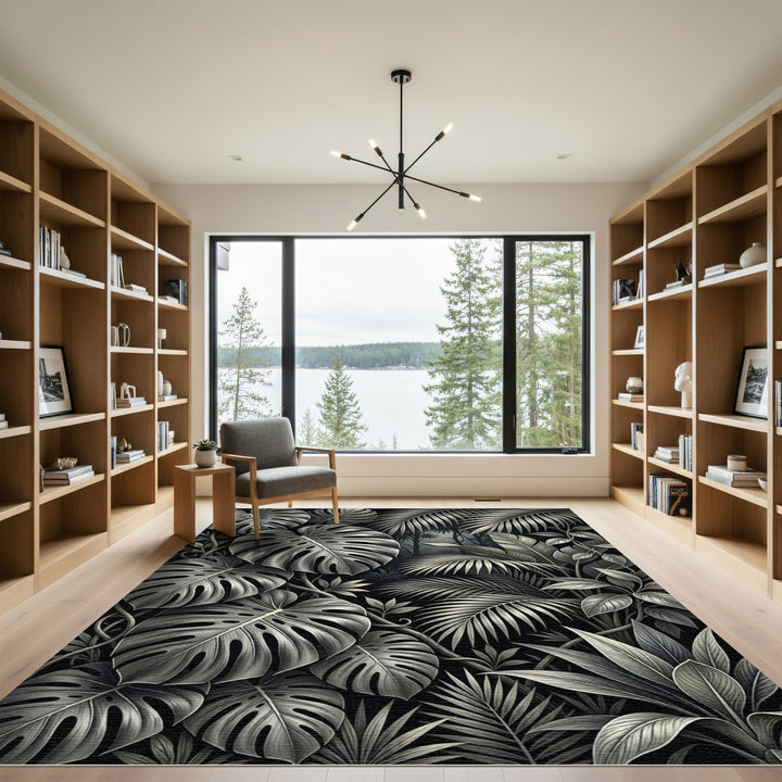 Monstera Tropical Jungle Leaf Rug