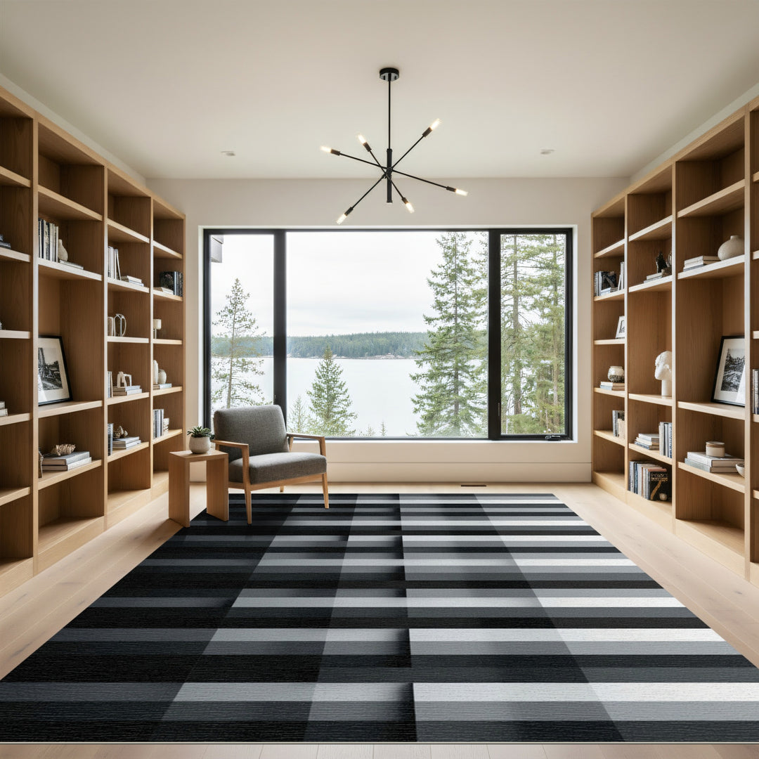 Monochromatic Geometric Stripe Rug