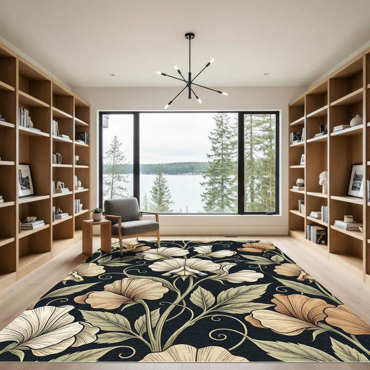 Vintage floral sweet pea Rug