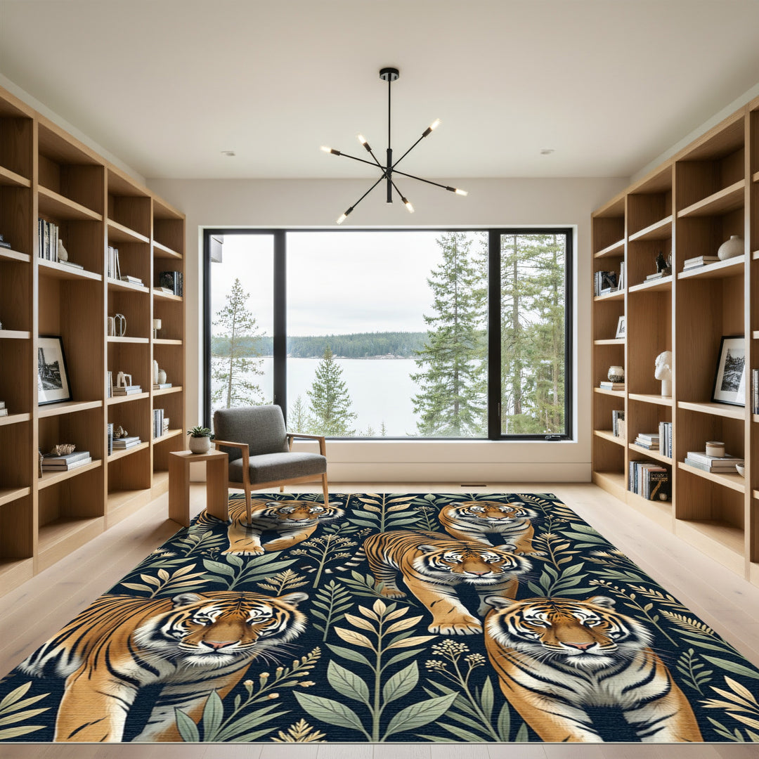 Regal Tiger Botanical Jungle Walk Rug