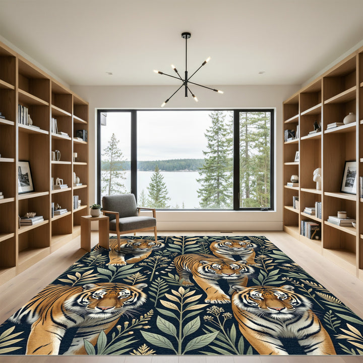 Regal Tiger Botanical Jungle Walk Rug