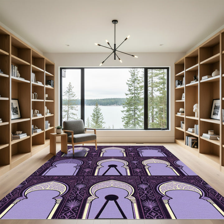 Purple Archway Lattice Repeat Rug