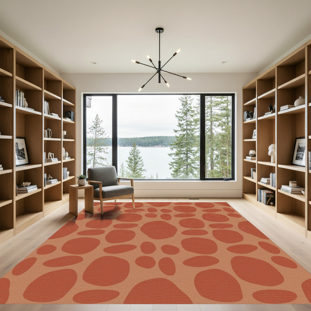 Terra Cotta Organic Pebble Repeating Rug